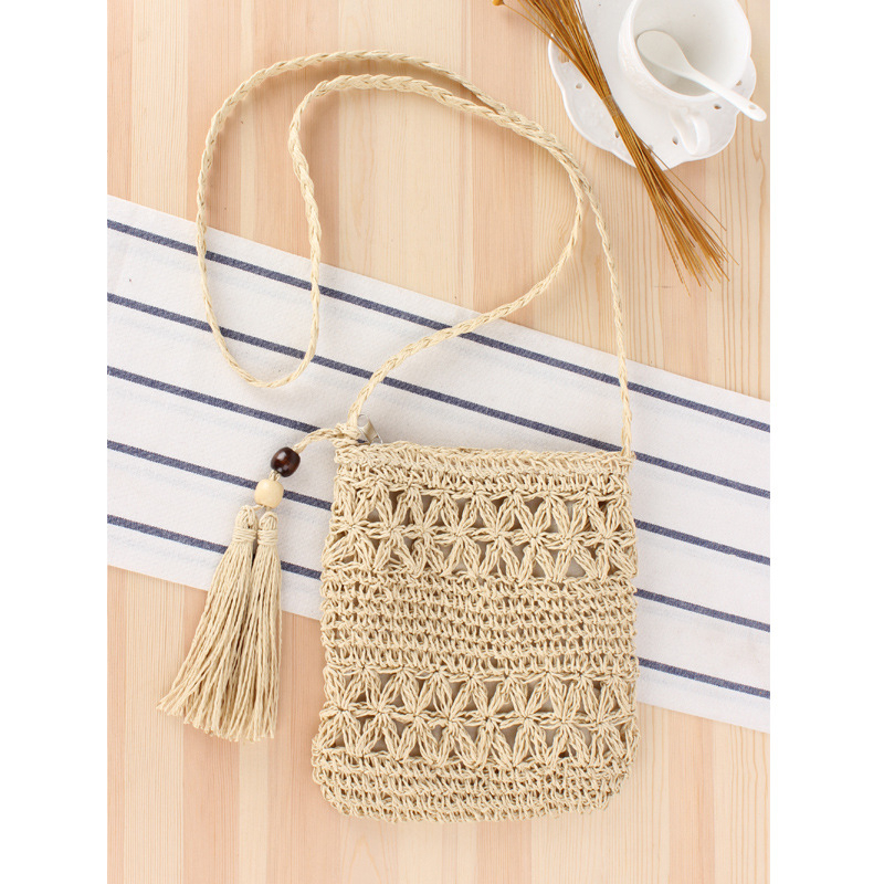 Rag Paper Straw Crochet Bag 10204