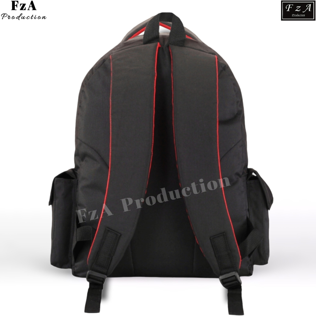 FzA Official -Tas Ransel anak laki laki - Tas Ransel Anak Sekolah - Tas Ransel Sekolah anak laki-laki anak perempuan Backpack Sekolah Anak [ High Quality ] - Black Kids FREEE Jam Tangan Sport