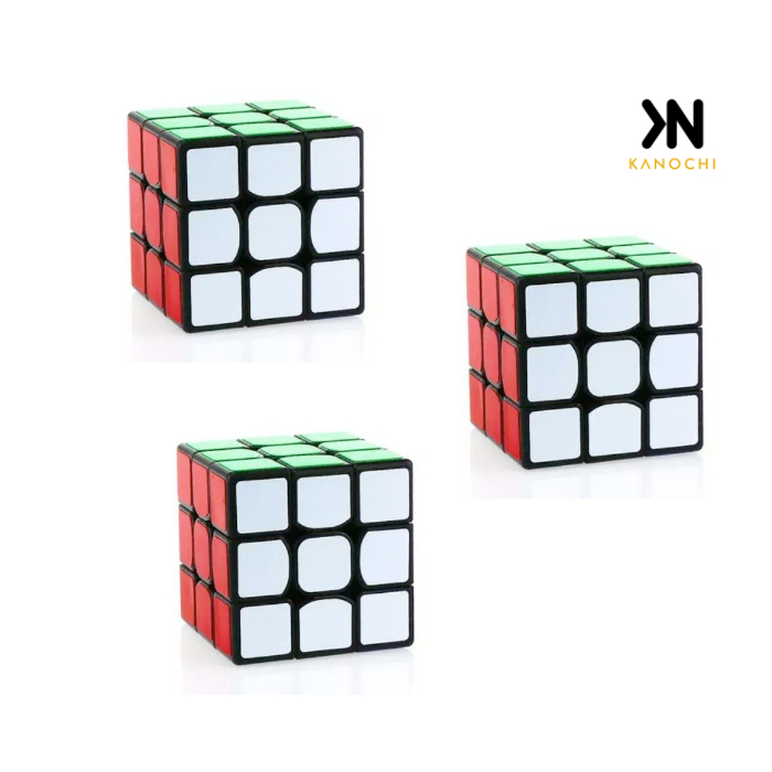 RUBIK KUBUS 3X3 Blackbase whitebase Stickerless 3X3X3