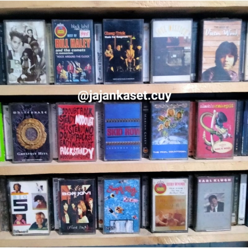 KASET PITA BON Jovi EUROPE NO DOUBT SKID ROW BARANG JADUL BARANG UNIK BARANG ANTIk