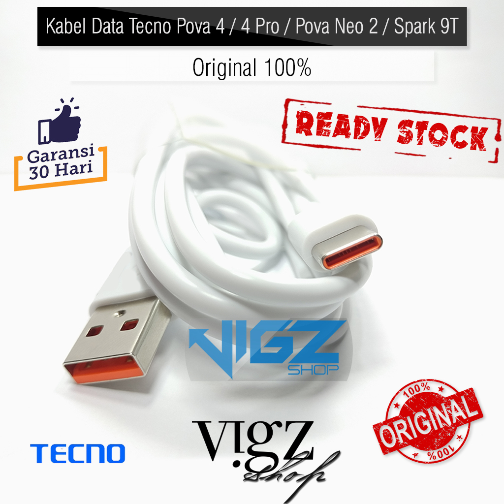 Kabel Data Tecno Pova 4 4 Pro Pova 3 Pova Neo 2 Spark 9T USB Type C Original
