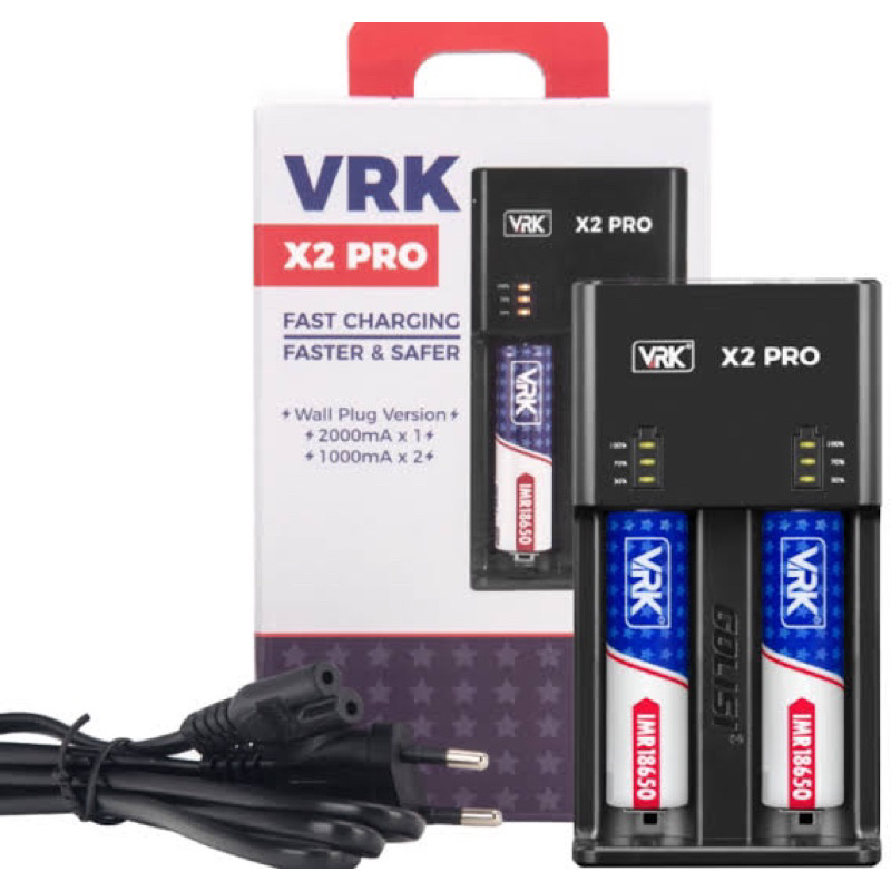 Charger battery 18650 VRK Authentic casan batre