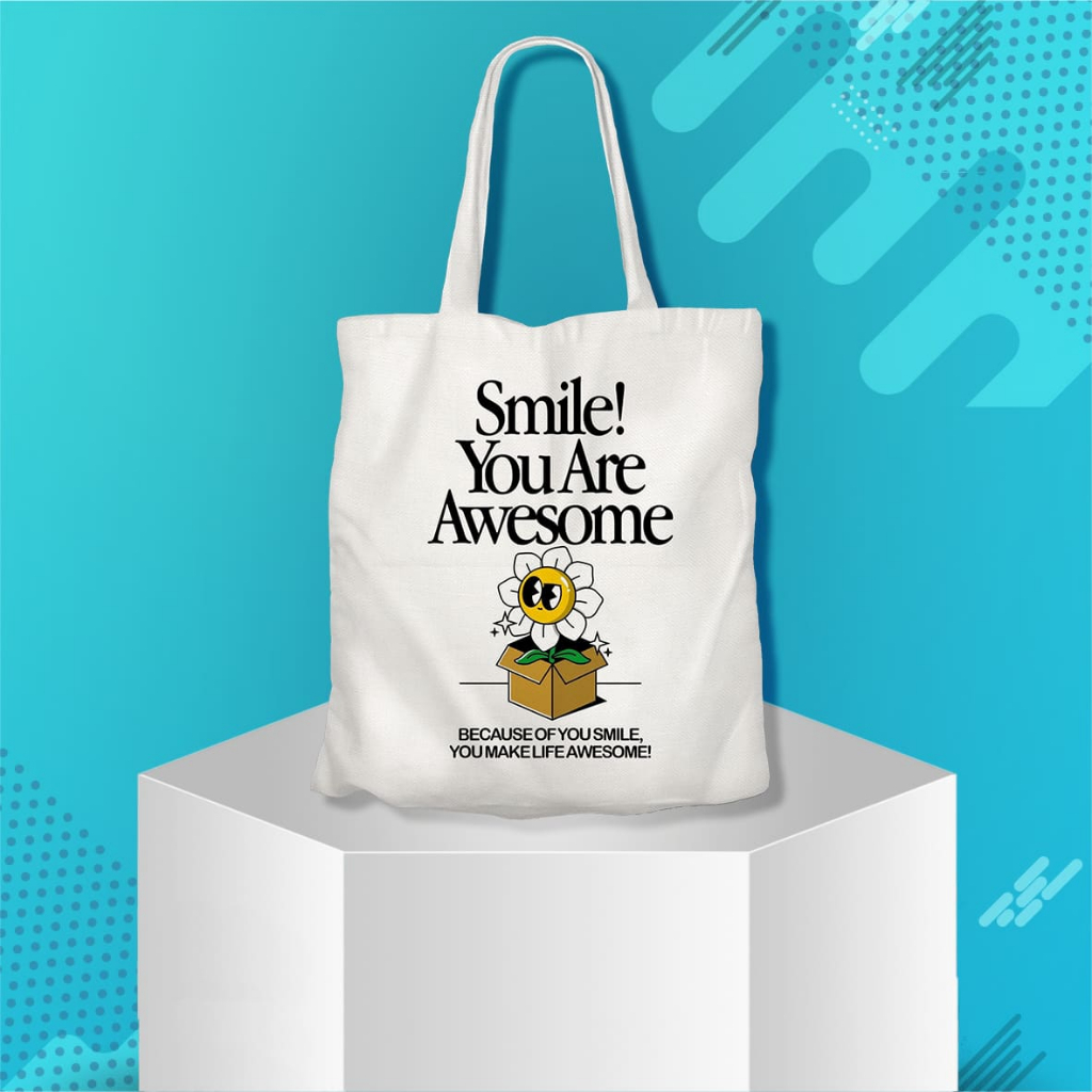 Teman Print Totebag Canvas Custom Sablon A4 1 Sisi Full Color