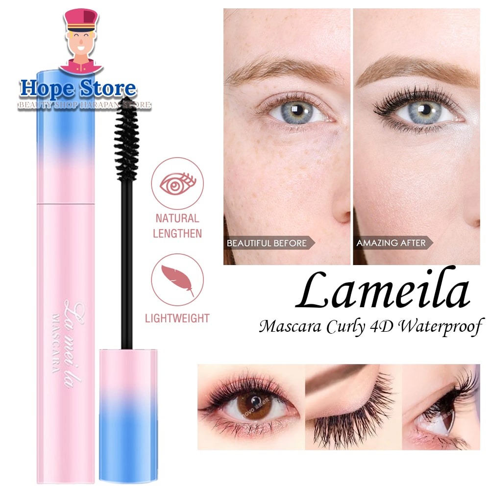 Hope Store - Lameila Brush Mascara Waterproof Curling Maskara Eyelash 4D