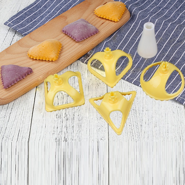 Cetakan Dumpling Set 4 Pcs Kulit Pangsit Cetakan Biskuit Cutter Press