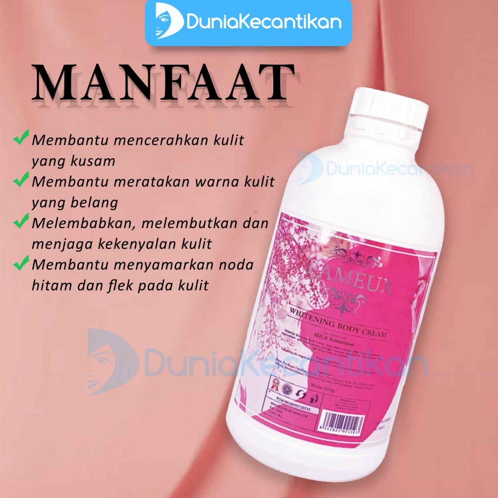 Fameux Whitening Body Cream Body Bleaching Pemutih Badan BPOM Fameux Bleaching Badan