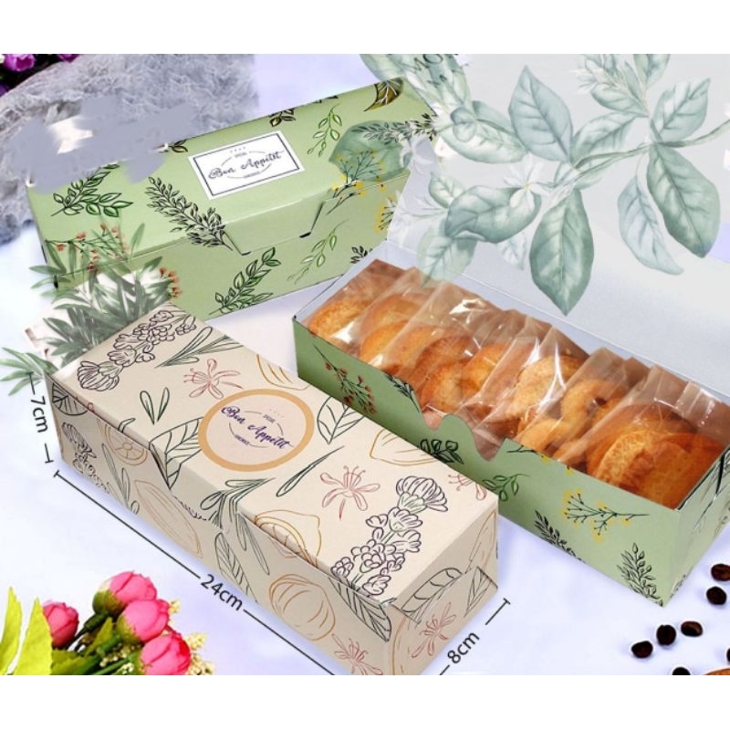 

kotak dus kue bolu dus roti dus bolu gulung uk 24x8x7cm