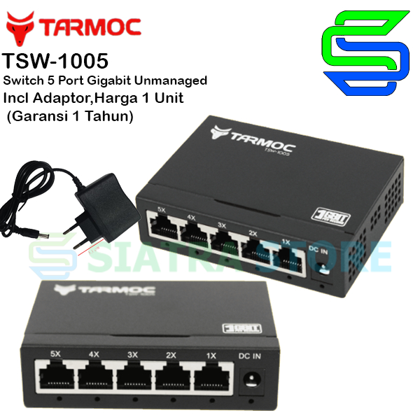 Tarmoc TSW-1005 Switch Unmanage 5 port Gigabit Metal Case