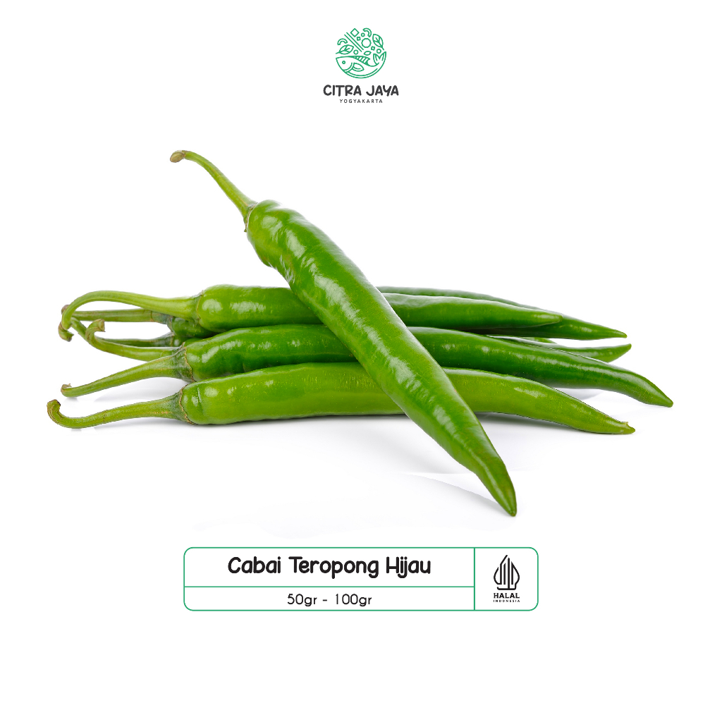 

Cabai Teropong Hijau 100g - Citra Jaya Yogyakarta