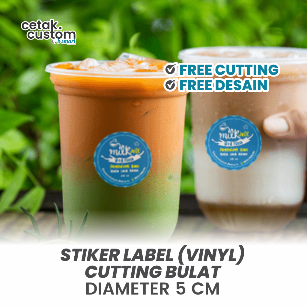

STIKER LABEL MAKANAN (VINYL)+CUTTING BULAT DIAMETER 5x5 CM