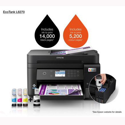 Epson Printer L6270 Print F4,Borderless A4, duplex, Scan Copy f4, Wifi