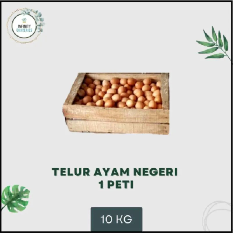 TELUR AYAM NEGERI PILIHAN 1 PETI / 10 KG MURAH 