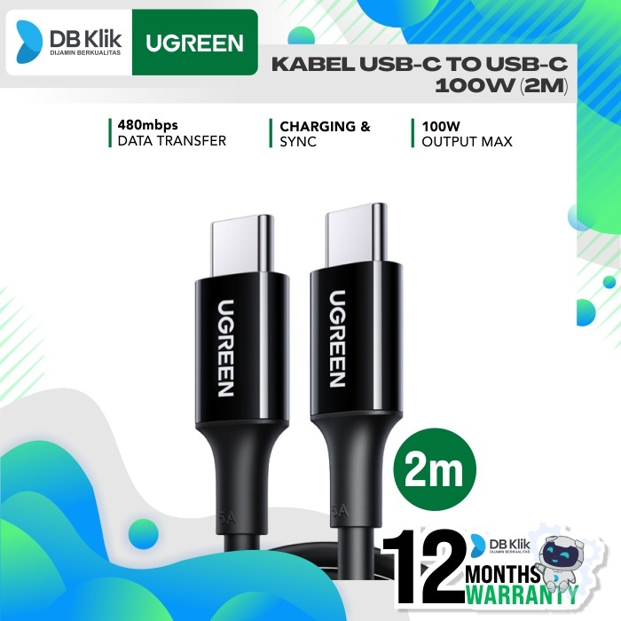 Kabel UGreen 80372 Usb-C to Usb-C 100W 2Meter - Kabel 80372 2M