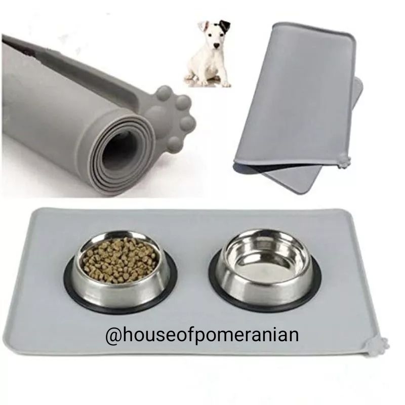 Tatakan tempat makan anjing kucing dog cat mat silicone