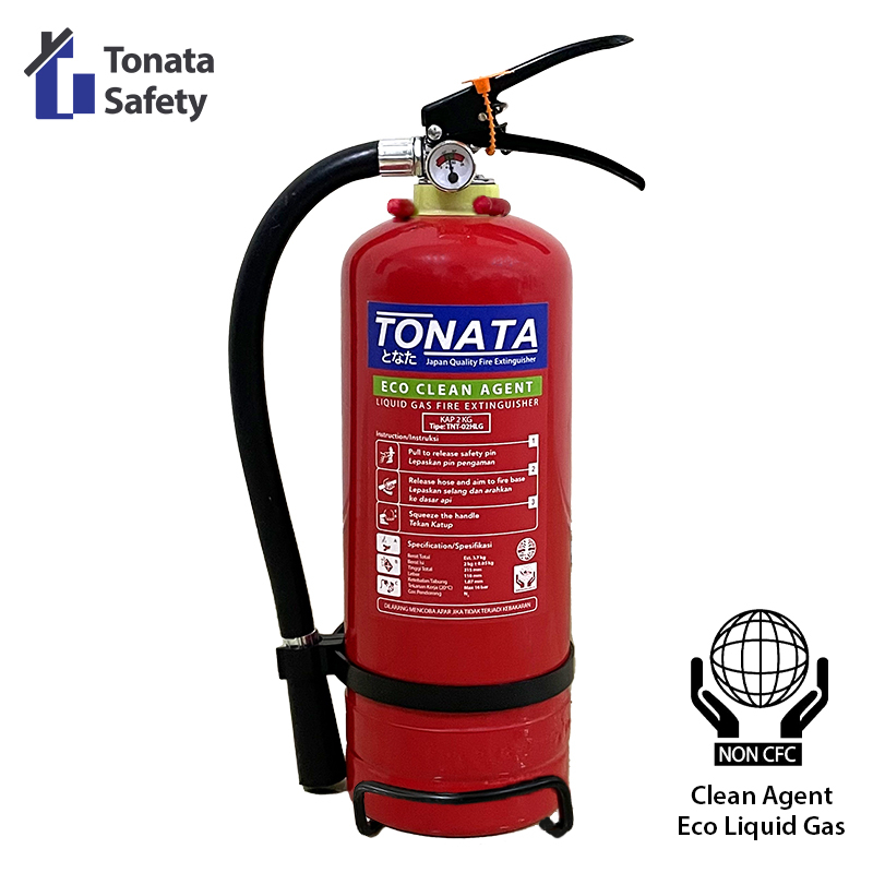 APAR 2 kg Tonata Clean Agent Eco Liquid Gas / Set Komplit