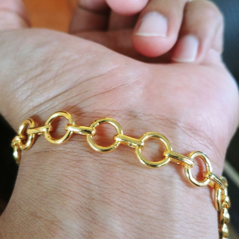 Gelang Ring Gandeng Lapis Emas 24k