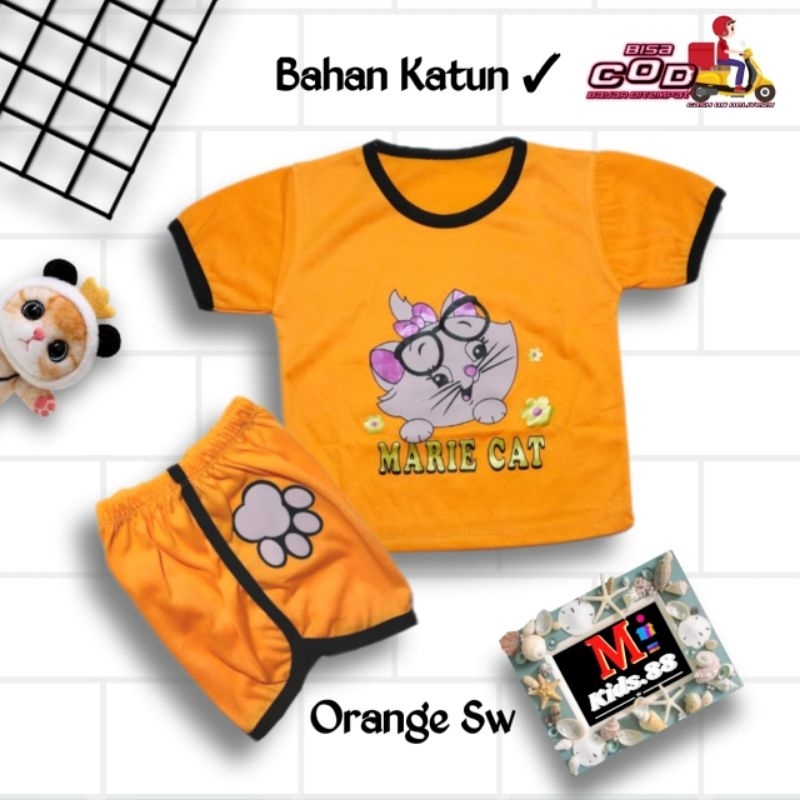 Setelan Playset Anak Cupa Cup Baju Anak MARIE CAT/Set Anak Balita/Set Anak Unisex Buat Usia 0-4 tahun