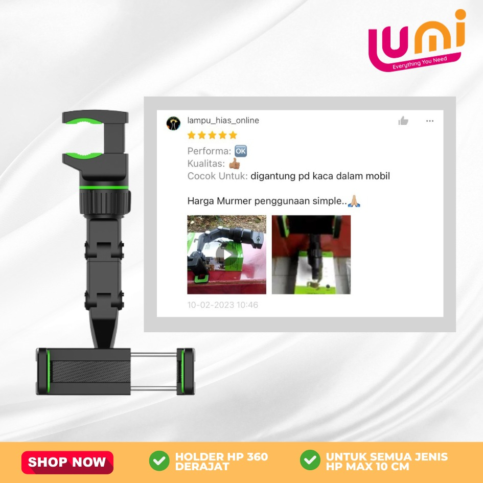 Car Phone Holder HP Jepit Spion Tengah Mobil Universal Handphone Stand Mobil Meja GPS 360 Phone 619 adjustable