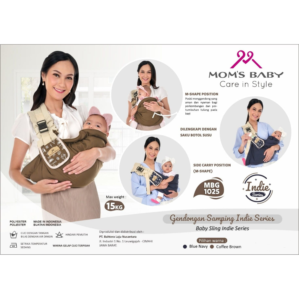 Mom's Baby Gendongan Bayi Samping  (bisa u/ newborn) Indie Series - MBG 1025