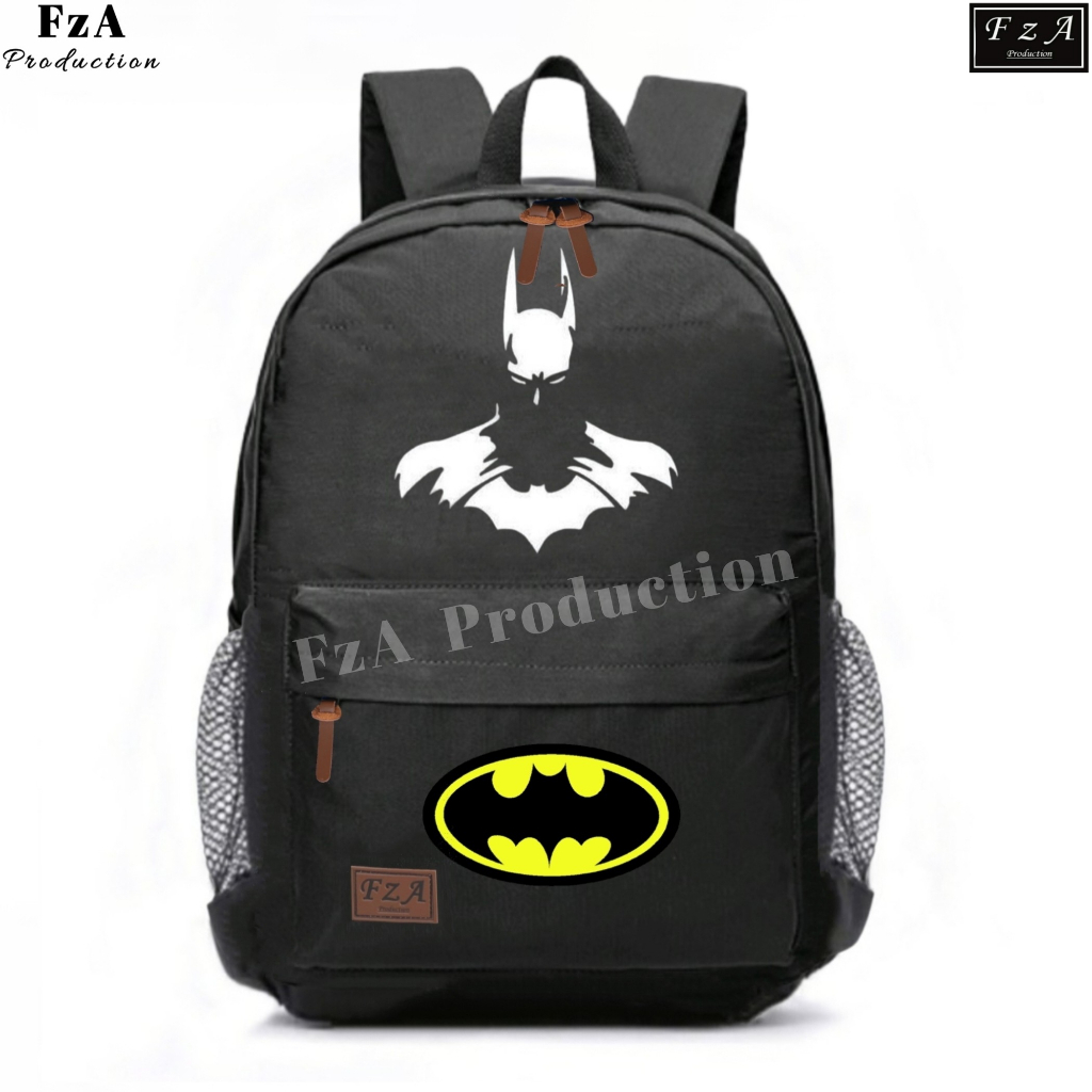 FzA Official -Tas Ransel anak laki laki - Tas Ransel Anak Sekolah - Tas Ransel Sekolah anak laki-laki anak perempuan Backpack Sekolah Anak [ High Quality ] - Black Curacter Kids FREE Tas Slempang