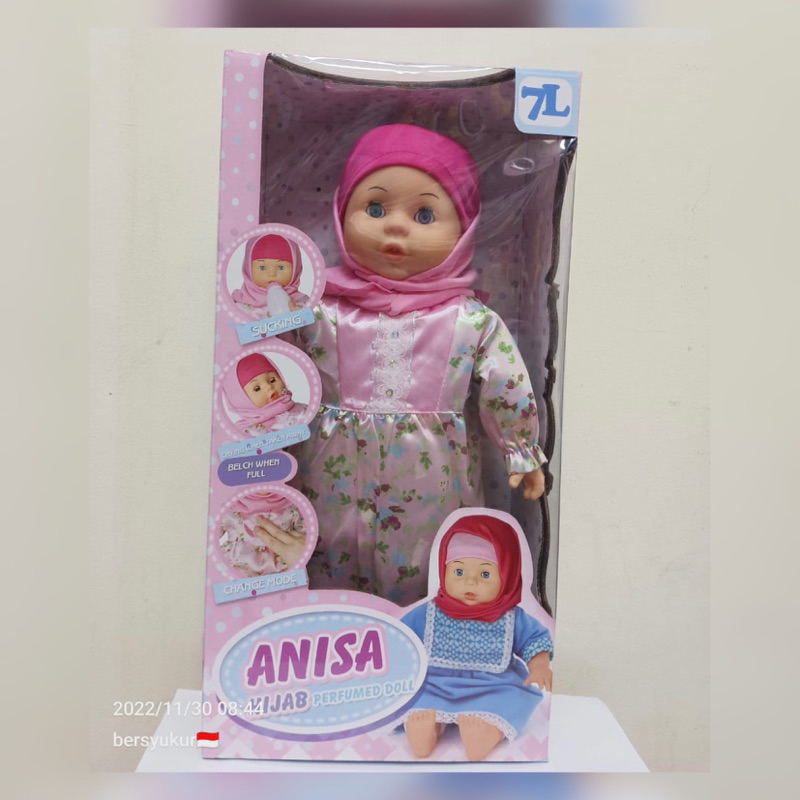 Boneka Anisa Hijab Jilbab Pintar Bisa Ngaji Doa Nangis