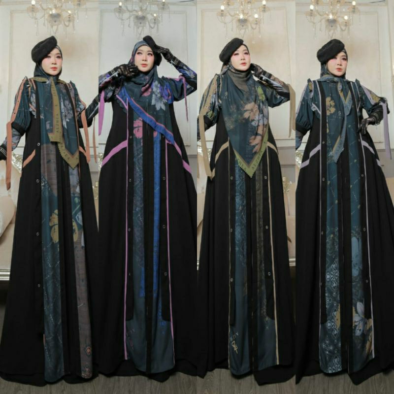 gamis set amberlee syari series alzhea premium
