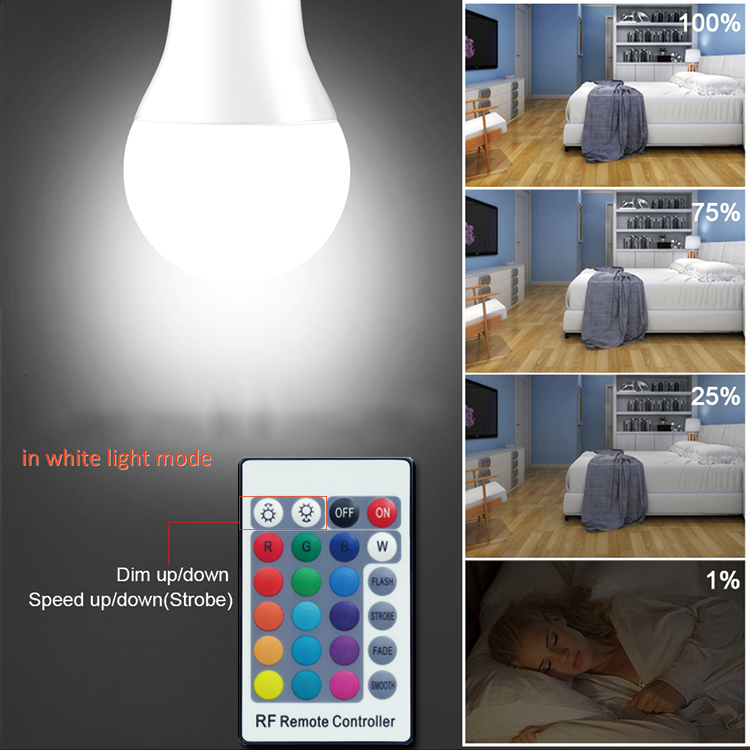 Lampu Kamar Bohlam RGB - 10 WATT - 15 WATT - 16 Mode Warna Kontrol HP dan Remote