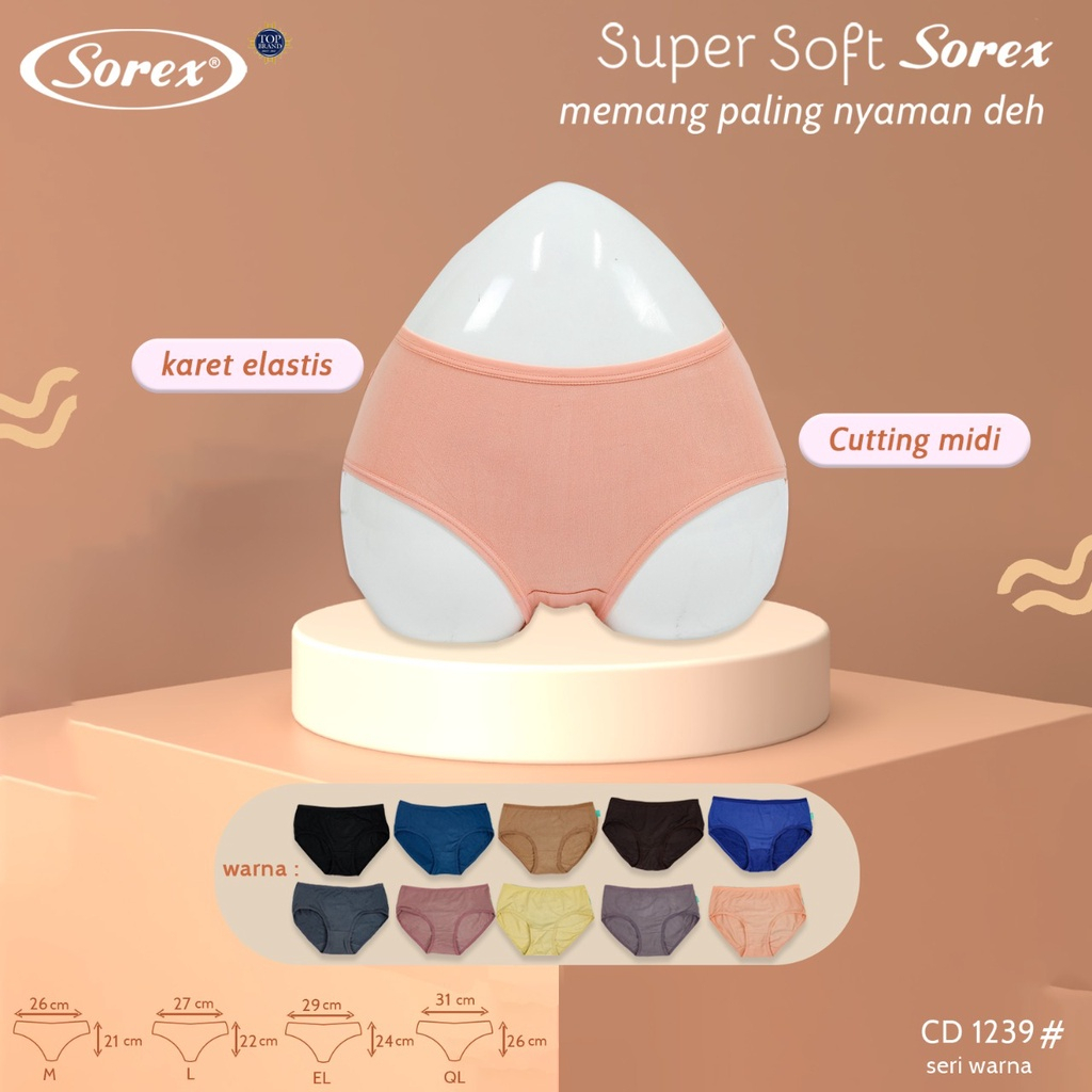 Ningrum - Sorex Cd 1239 Celana Dalam Wanita Basic Super Soft | Celana dalam wanita sorex Supersoft Asli dan Murah Bahan Lembut | 2701