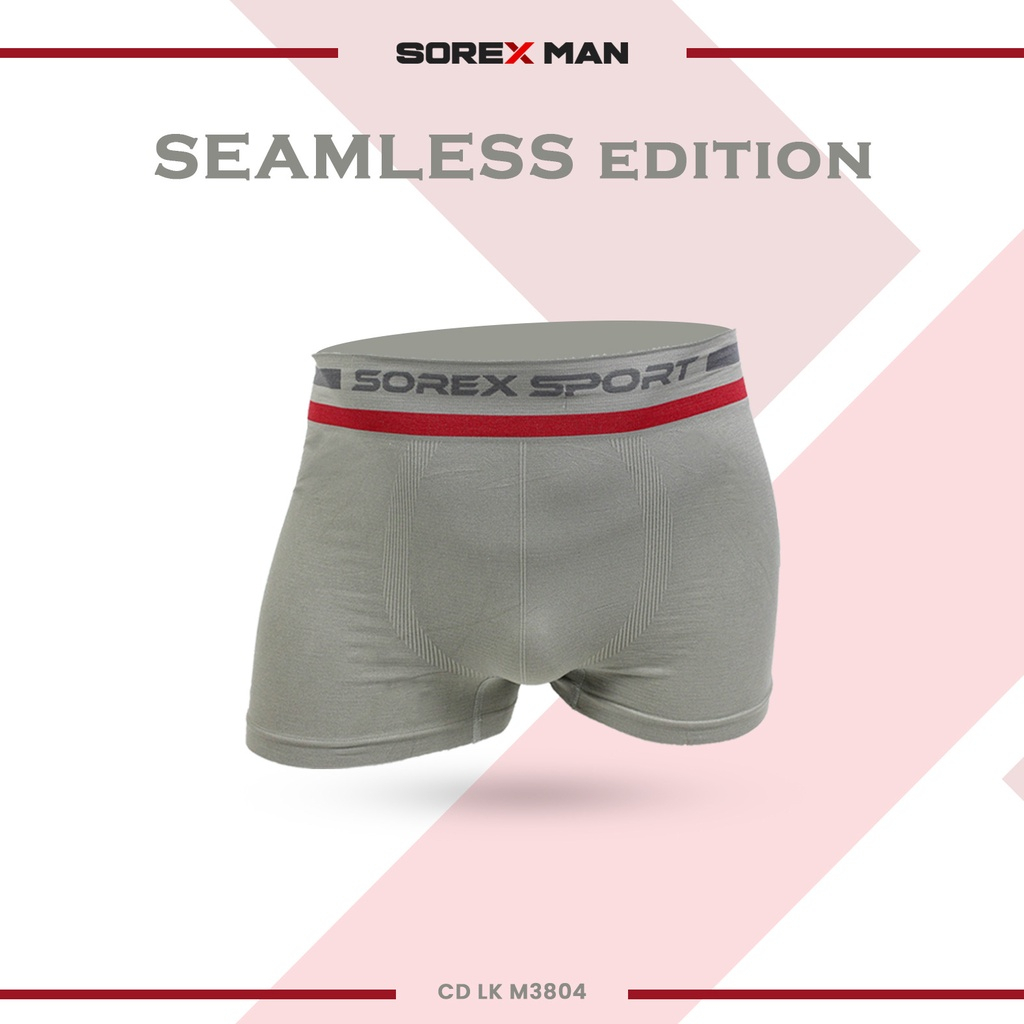 Ningrum - Sorex Sport Cd Celana dalam Pria | Seamless Edition Men Boxer Anti Nyeplak CD Lk M 3804 |2708