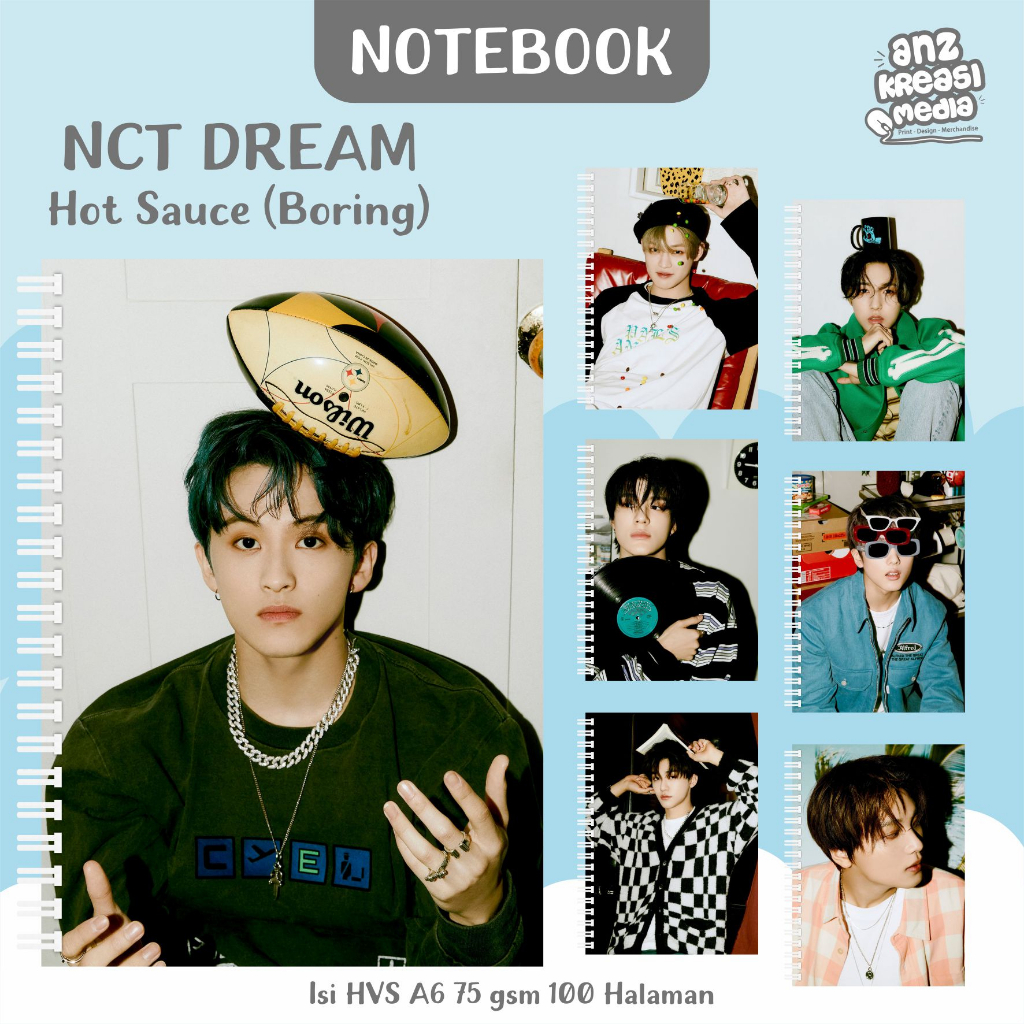 NOTEBOOK A6 BUKU TULIS SPIRAL - NCT DREAM HOT SAUCE ver BORING