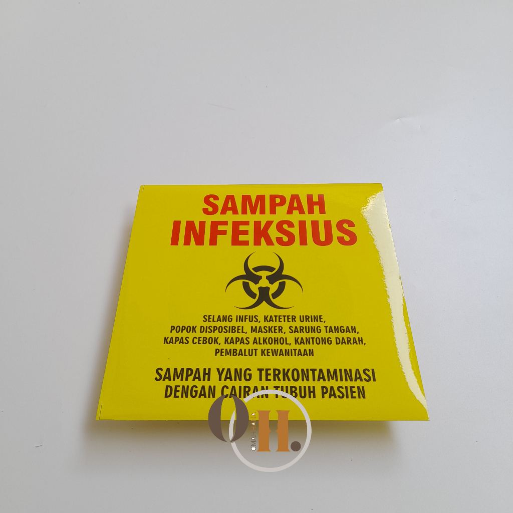 Stiker Sampah Infeksius - Stiker Tempat Sampah - Stiker Chromo