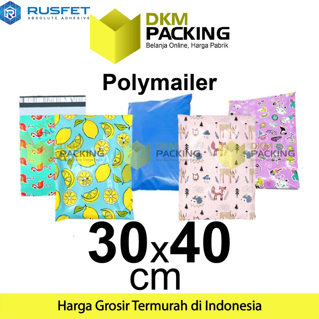 

Amplop Plastik Packing 30x40cm Polimailer RUSFET Polymailer / SATUAN