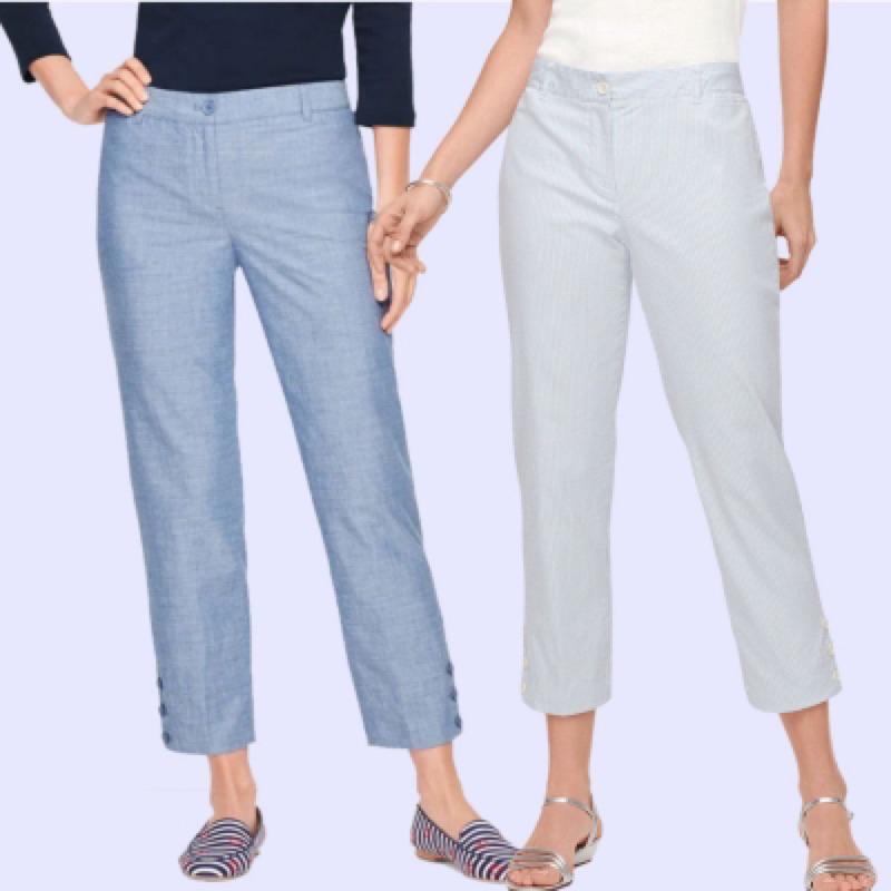 [5warna] TALBOTS 613 Perfect Crop Pants - Celana Motif / Polos Wanita Branded Original