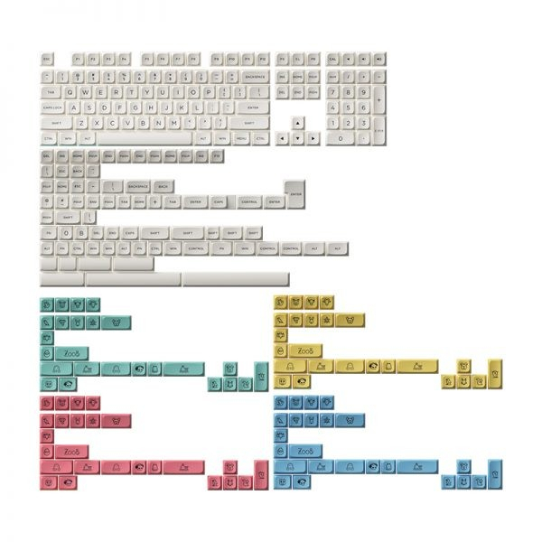 Akko Cream PBT Double Shot Keycaps 282 Set MDA Profile