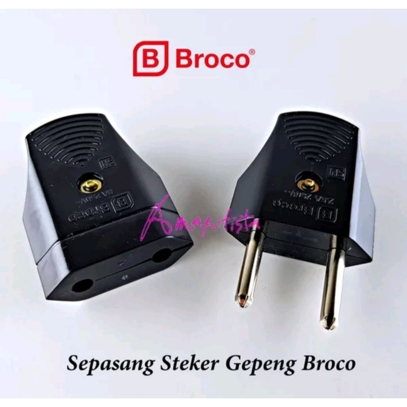 Steker Kontra Gepeng Broco Male Female , Colokan Cowok Cewek  steker kontra