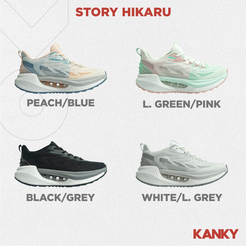 Kanky Story Hikaru - Sepatu Sneakers Casual Sport Sekolah Pria/Wanita Dewasa 37-41