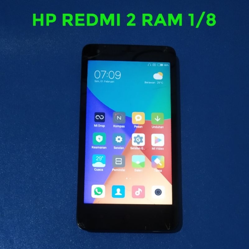Hp Redmi 2 Ram 1/8 Normal, Minus Ada Lambang Headset