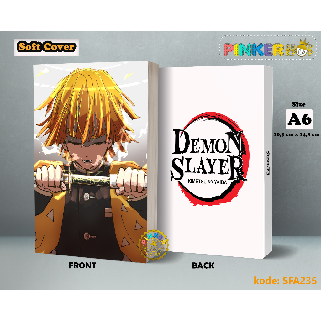 

(SFA235) Pocket Note Anime DEMON SLAYER 16 Softcover A6/A5 Buku Tulis catatan Notes Agenda Planner Jurnal