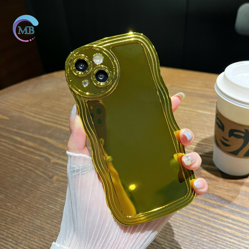 SOFT CASE SOFTCASE TPU WAVE GELOMBANG GOLD FOR OPPO A57 A77S MB4693