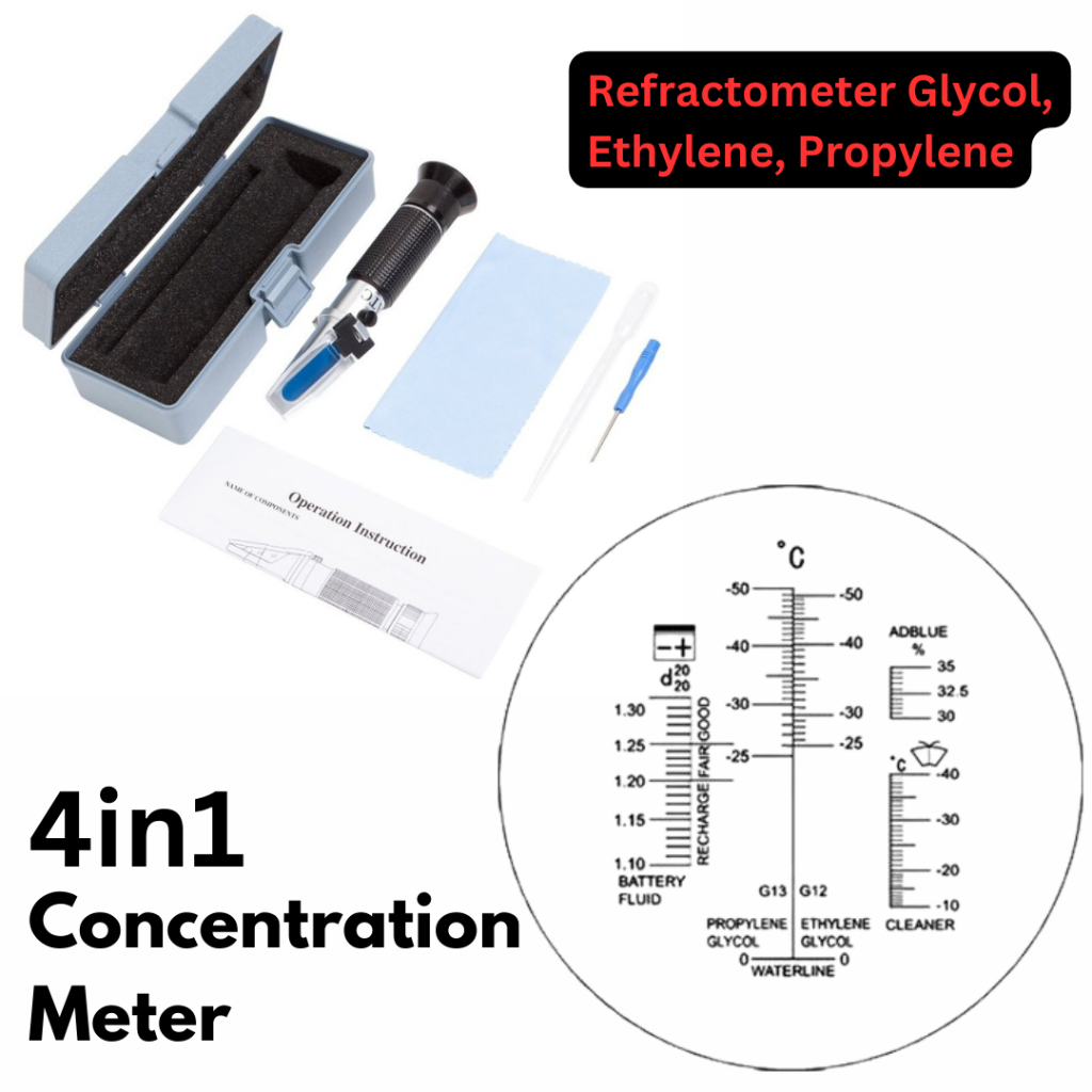 Refraktometer  Ethylene Propylene Glycol Urea Baterai Aki Mobil Urea Accu Air C2H4 C3H6 Refraktometer Adbl