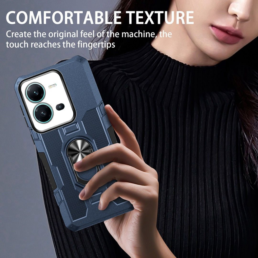 Case Armor SAMSUNG GALAXY NOTE 20 Iring Cincin Magnetic Kesing Hp Protect kamera Premium Hard Case Standing Robot Pelindung Kamera