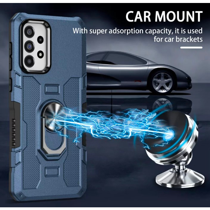 Case Armor SAMSUNG A03S Iring Cincin Magnetic Kesing Hp Protect kamera Premium Hard Case Standing Robot Pelindung Kamera