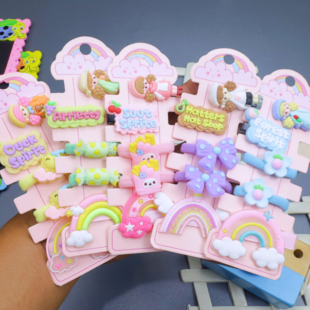 ISI 4-10 PCS - Jepit Rambut Anak Perempuan / Jepitan Kualitas Import Hair Pin Murah Lucu Balita Bayi Perempuan Karakter zrvedia