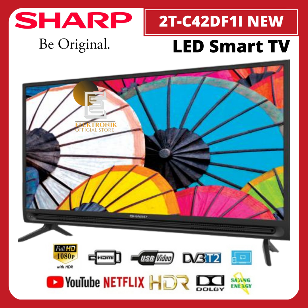 Sharp 2TC42DF1I TV LED Digital 42 Inch Full HD HDR EasySmart OS Game Mode Aquos Series Smart LED TV 