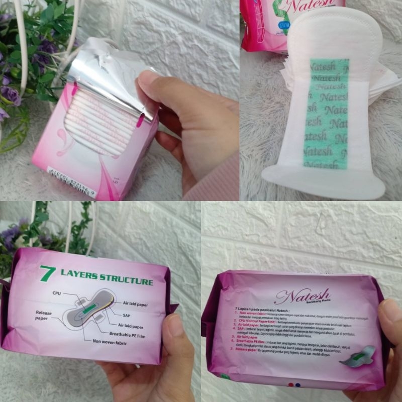 Natesh Pembalut ( 1 Karton ) Natesh Pantyliner Original kk Indonesia