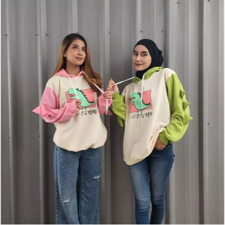 Hoodie Kostum Karakter Lucu DINO - Jaket Hoodie Oversize Lucu Dinosaurus