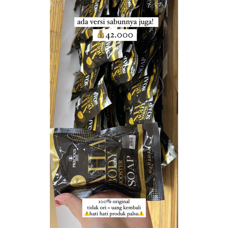 Sabun AHA Body Booster - Original Thailand - Sabun Pemutih Thailand
