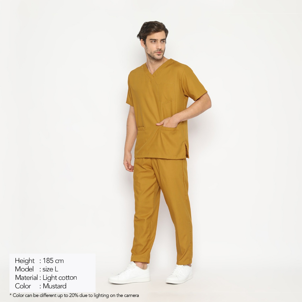 [LIGHT COTTON] Scrub/ Baju Jaga/ Baju OK/ Scrub Dokter/ Tenaga Medis