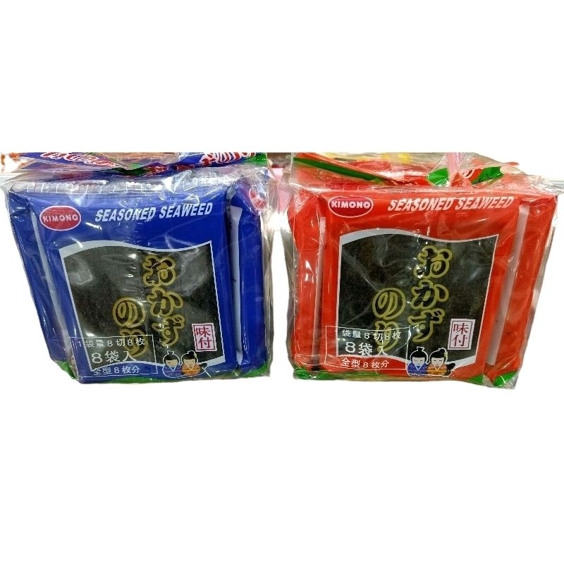 

KIMONO NORI SEASONED SEAWEED cemilan RUMPUT LAUT 3gr x 8s zf
