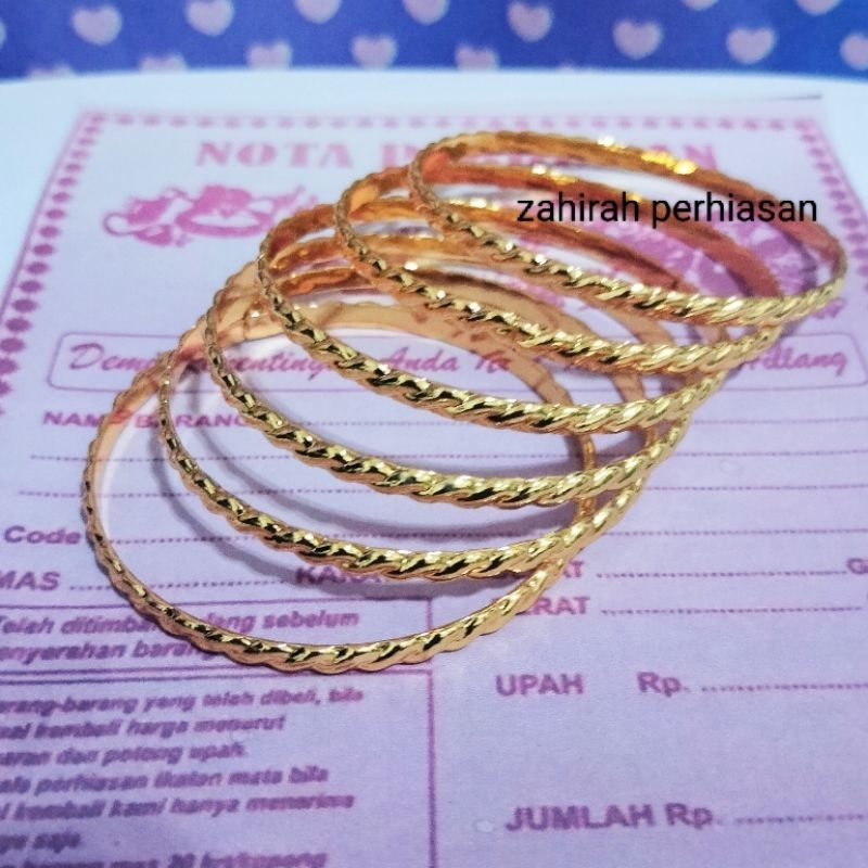 6 pcs gelang keroncong koin lama